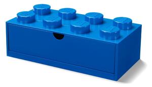 Modrý stolní box se zásuvkou LEGO®, 31 x 16 cm
