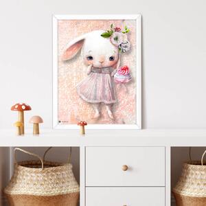 INSPIO-dibondový obraz - Obrazy na stěnu do dětského pokoje - Zajíček