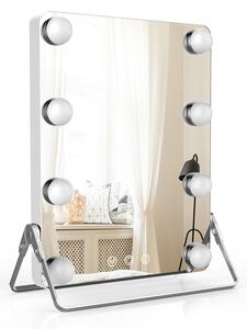 MMIRO, Hollywoodské make-up zrcadlo s osvětlením 23 x 30 cm | bílá L612W
