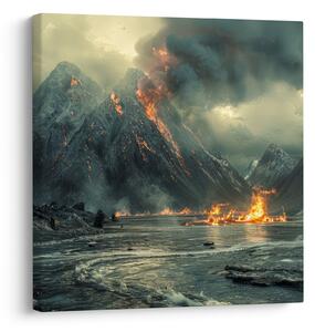 Obraz - Erupce sopky (30x30 cm)