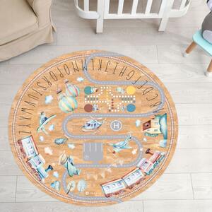 INSPIO-korkový koberec se jménem - Dětský korkový koberec se silnicí pro kluky