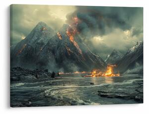 Obraz - Erupce sopky (70x50 cm)