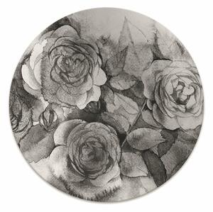 Podložka pod kancelářskou židli Black-a-bílá růže