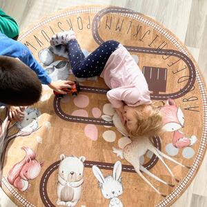 INSPIO-korkový koberec se jménem - Dětský korkový koberec se zvířaty