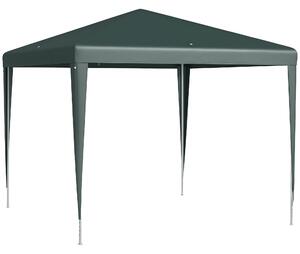 Outsunny Altán 2.7x2.7m Obdélníkový Voděodolný Stabilní Zimní Altán Party Stan Zahradní Altán Marquee pro Kempování Zahrada, Tmavě zelená | Aosom