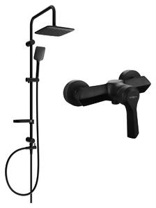 Mexen Sven sprchový set s dešťovou sprchou a sprchovou baterií Sabre, černá, 72140262-70