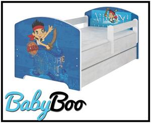 Dětská postel se šuplíkem Disney - JAKE A PIRÁTI 160x80 cm