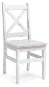 Židle z masivu č4 bílá