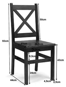 Židle z masivu č4 bílá