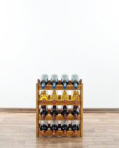 Regál na víno RW-1-16 borovice Povrchová úprava: hňedá