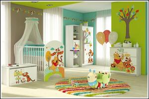Dětská postel Disney - MEDVÍDEK PÚ A KAMARÁDI 160x80 cm