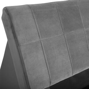 Sametová postel 180x200 cm šedá VICHY