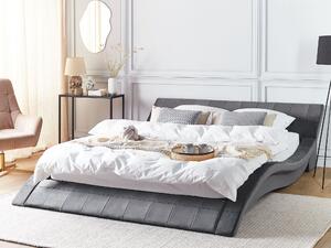 Sametová postel 180x200 cm šedá VICHY