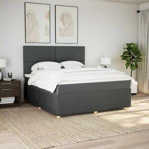 Box spring postel s matrací tmavě šedá 180x200 cm textil 3294429