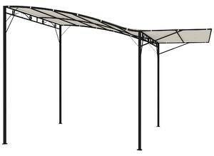 Outsunny Pergola Pavilon 3x2,5m Ocelový Voděodolný Slunečník s Nastavitelnou Střechou Montáž na Zeď Freestanding Zahradní Zastřešení pro Balkon Krémov