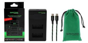 PATONA - Rychlonabíječka Dual Canon LP-E17 + kabel USB-C 0,6m