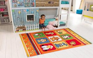 Dětský koberec KLUBÍK - oranžový
