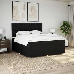 Box spring postel s matrací černá 180x200 cm textil 3294444