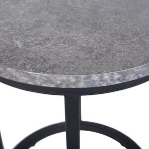 Sada dvou kávových stolků imitace betonu/černé DIXIE