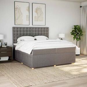 Box spring postel s matrací taupe 200x200 cm textil 3294481