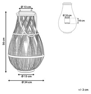 Proutěný lampion bílý 56 cm TONGA