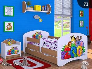 Dětská postel se šuplíkem 180x90cm ZOO - buk