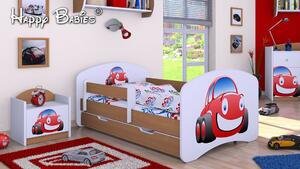 Dětská postel se šuplíkem 160x80cm AUTÍČKO - buk