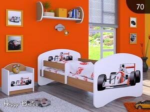 Dětská postel bez šuplíku 160x80cm FORMULE F1 - buk