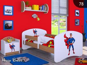 Dětská postel bez šuplíku 160x80cm SUPERMAN - buk