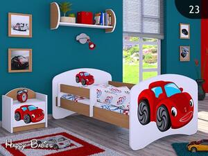Dětská postel bez šuplíku 160x80cm RED CAR - buk