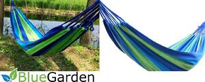 Bluegarden, závěsná houpací síť 200x80 cm, modrá-zelená, OGR-09026