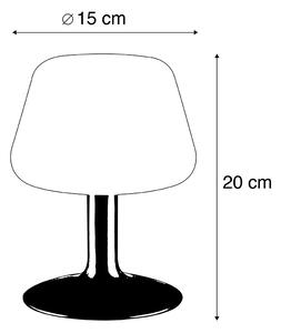 Mosazná stolní lampa s 3-stupňovým dotykovým stmívačem včetně LED - Tilly