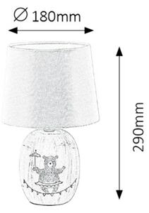 Rabalux stolní lampa Dorka E14 1x MAX 40W šedá 4607