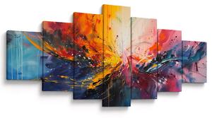 Obraz - Barevná abstrakce (210x100 cm)
