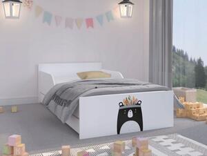 Kvalitně zpracovaná dětská postel s medvědem 160 x 80 cm
