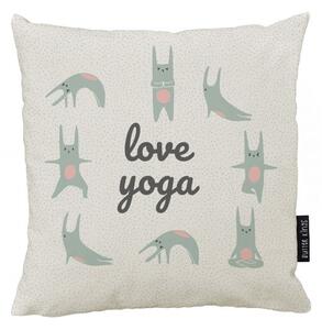 Povlak na polštář love yoga, canvas bavlna