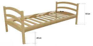 Dětská postel z MASIVU 180x80cm bez šuplíku - DP006