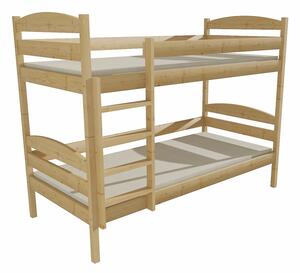 Dětská patrová postel z MASIVU 200x80cm bez šuplíku - PP004