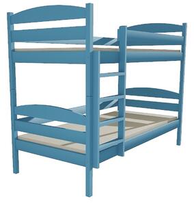Dětská patrová postel z MASIVU 200x90cm bez šuplíku - PP004