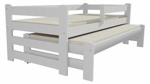 Dětská postel s výsuvnou přistýlkou z MASIVU 180x80cm SE ŠUPLÍKY - DPV001