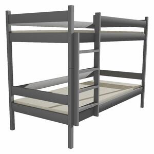 Dětská patrová postel z MASIVU 200x80cm bez šuplíku - PP002