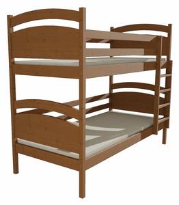 Dětská patrová postel z MASIVU 200x90cm bez šuplíku - PP006