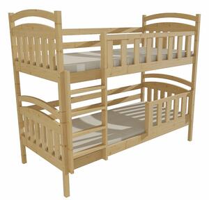 Dětská patrová postel z MASIVU 200x90cm bez šuplíku - PP005