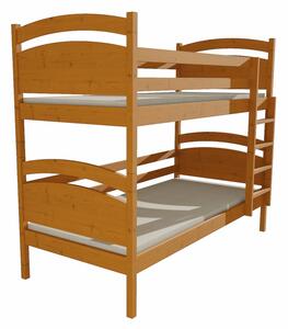 Dětská patrová postel z MASIVU 200x80cm bez šuplíku - PP006