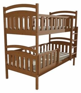 Dětská patrová postel z MASIVU 180x80cm bez šuplíku - PP007