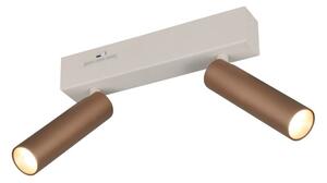 Trio T849210265 LED bodové stropní svítidlo AMBALA | 5W integrovaný LED zdroj | 2x500lm | 2300+3000+4000K | hnědá