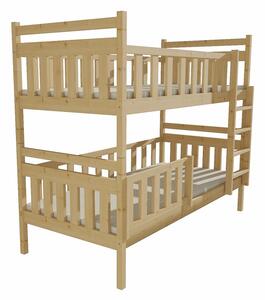 Dětská patrová postel z MASIVU 200x80cm se šuplíky - PP009
