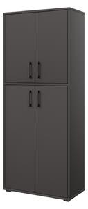 Policová skříň NEJBY GIANNI PREMIUM, korpus: antracit, dvířka: antracit