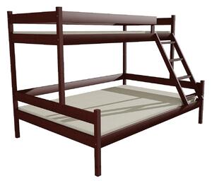 Dětská patrová postel s rozšířeným spodním lůžkem z MASIVU 200x90cm SE ŠUPLÍKY - PPS002