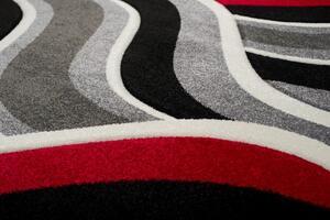 Moderní kusový koberec MATRA červeno-šedý 3481B